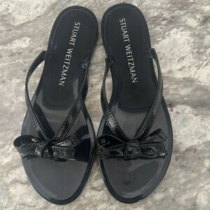 Brand new Stuart Weitzman size 38.5 perfect vacation pool party sandal! Black
